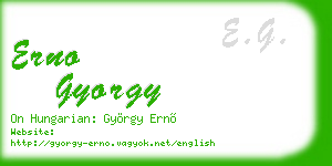erno gyorgy business card